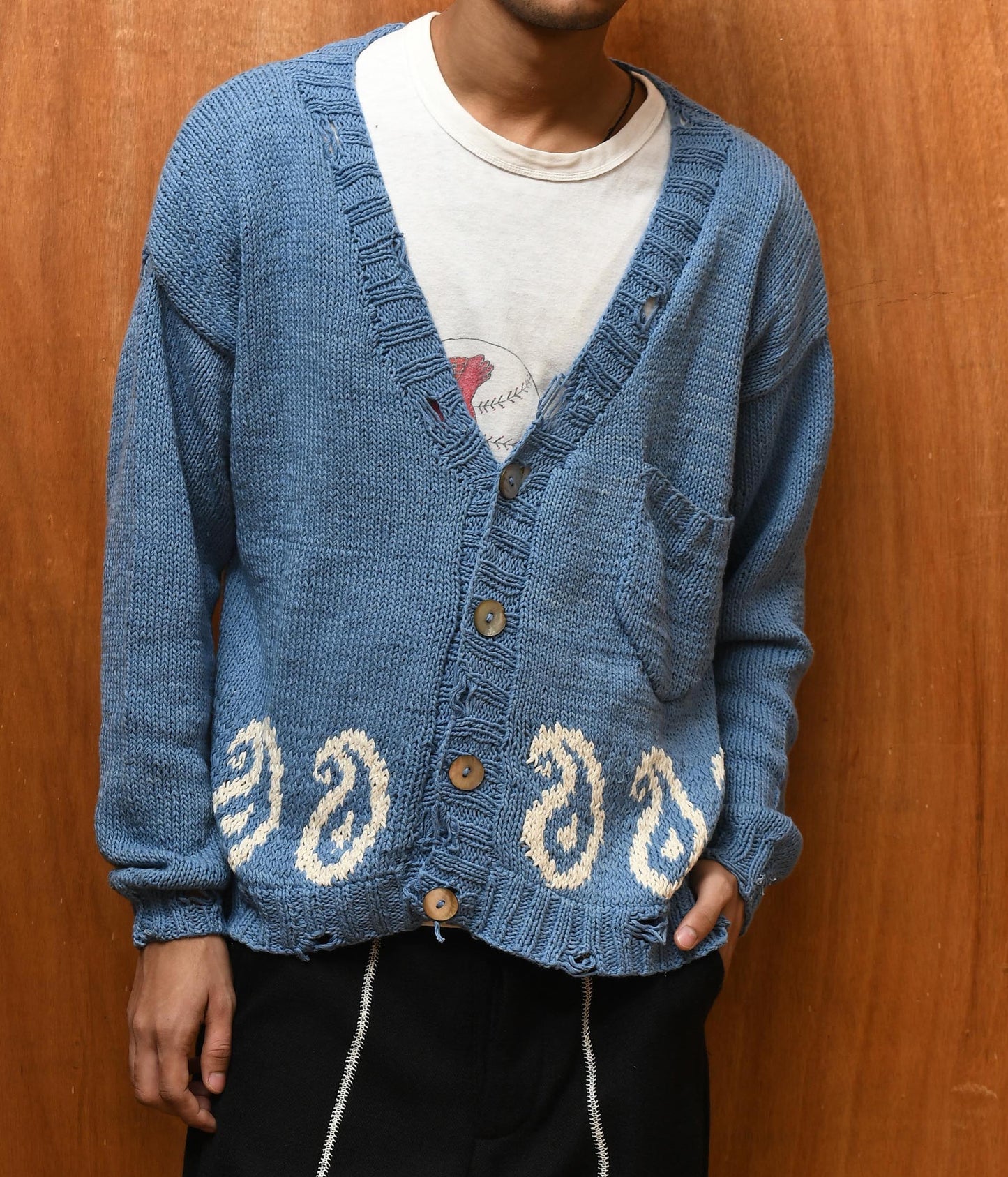 INDIGO PAISLEY CARDIGAN