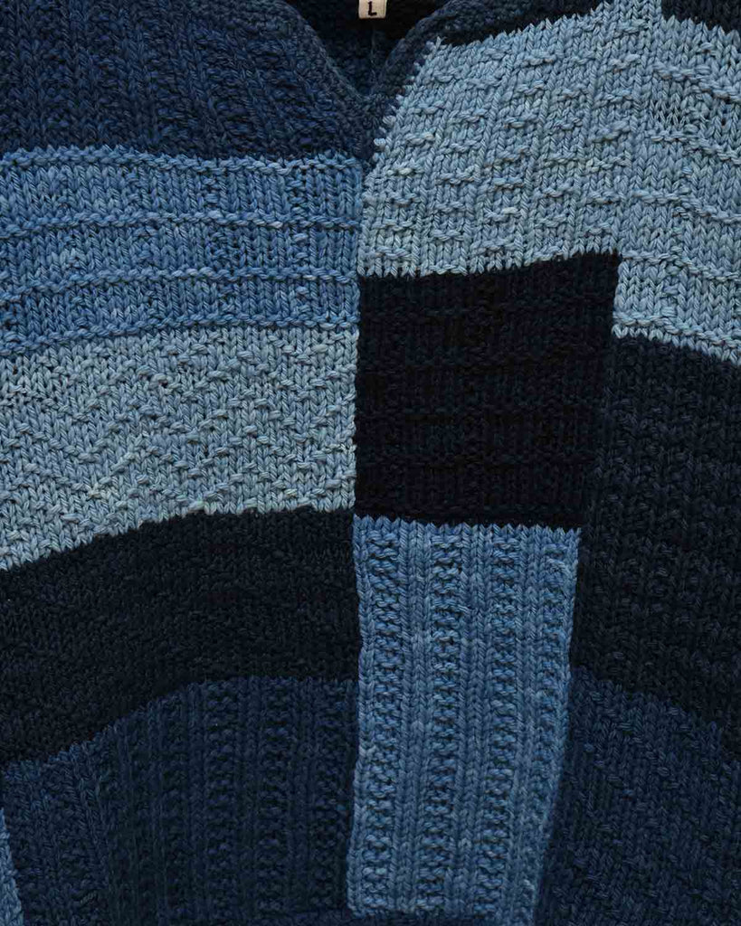 INDIGO PATCHWORK SWEATER