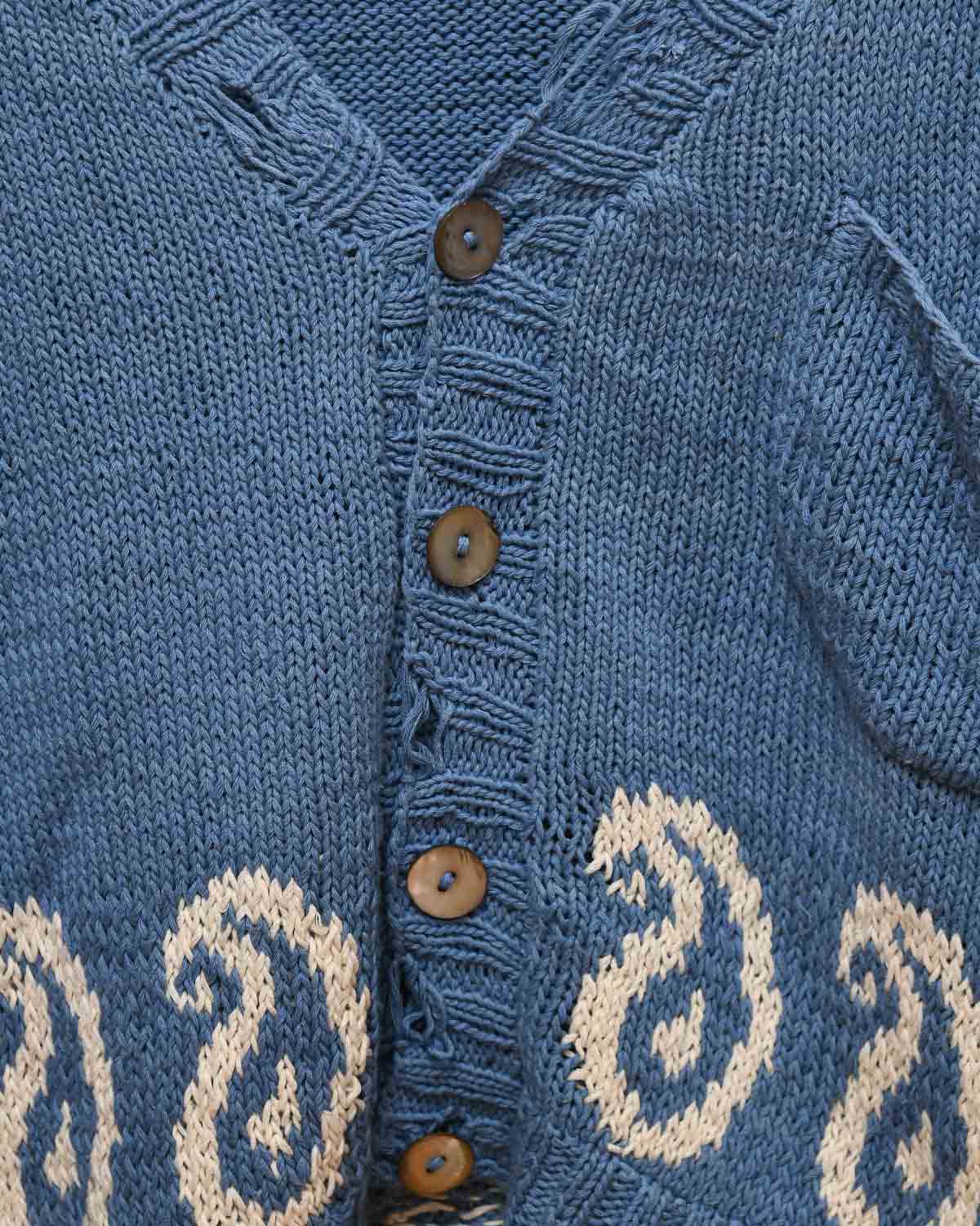 INDIGO PAISLEY CARDIGAN