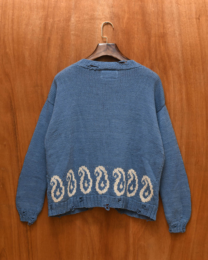 INDIGO PAISLEY CARDIGAN